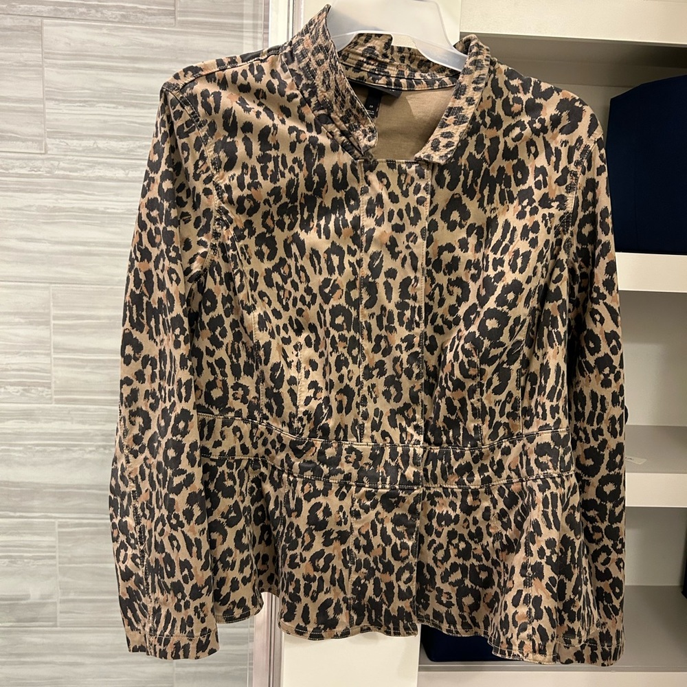 Leopard print flair jacket